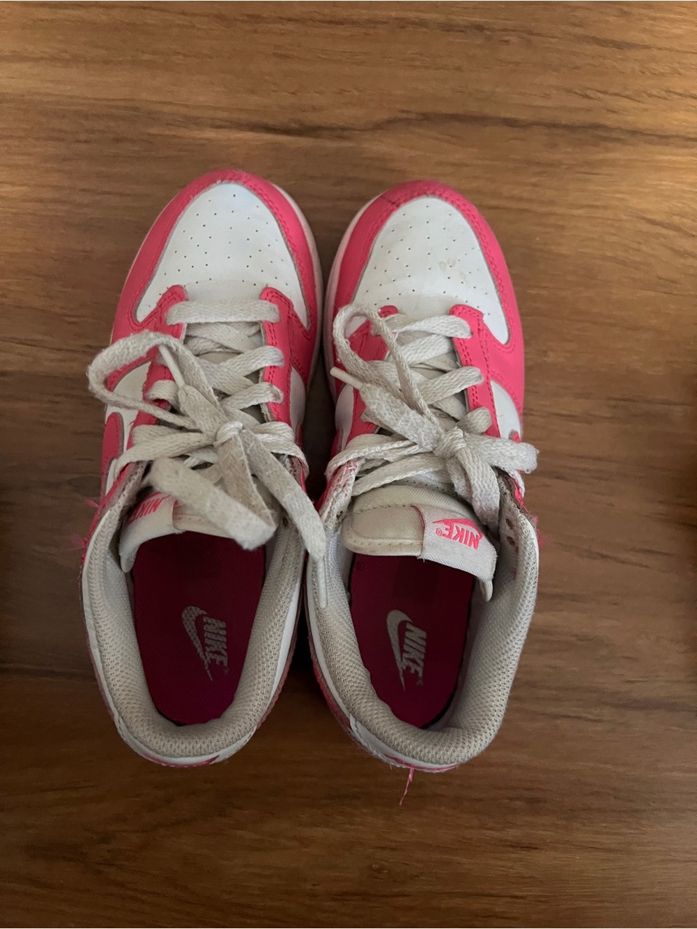 Nike Kids Hot Pink and White Low-Top Sneakers
